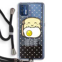 Sleep All Day: Motorola Moto G9 Plus Transparant Hoesje met koord