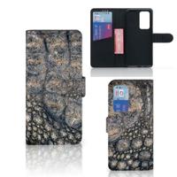 Huawei P40 Pro | Telefoonhoesje | Met pasjeshouder | Krokodillenprint