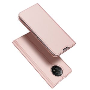 Dux Ducis - Pro Serie Slim wallet hoes - Xiaomi Redmi Note 9 - Roze goud