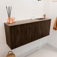 Toiletmeubel Mondiaz Joya Dlux | 100 cm | Meubelkleur Walnut | Faye wastafel Arena Wasbak Rechts | 1 kraangat