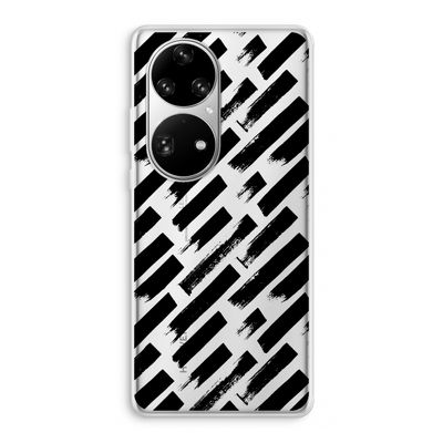 Zwarte vegen: Huawei P50 Pro Transparant Hoesje