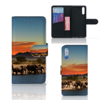 Huawei P20 | Telefoonhoesje | Met pasjeshouder | Olifanten