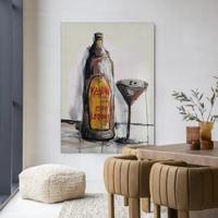 Urban Cotton Wandkleed 'Friday Night' 80 x 110cm in Frame - black