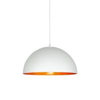 Nowodvorski Witte hanglamp Hemisphere S met gouden binnenkant 4893