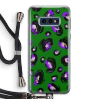 Green Cheetah: Samsung Galaxy S10e Transparant Hoesje met koord