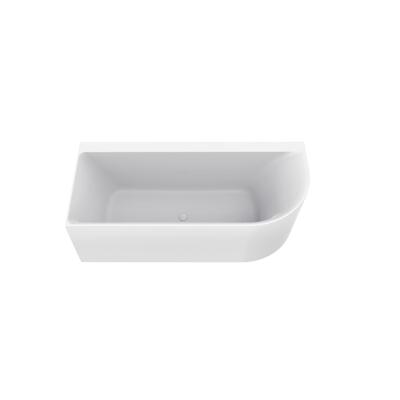 Wiesbaden Hoekbad Zenn Links 170x75 cm Met Waste Wit