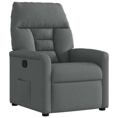 Fauteuil verstelbaar stof donkergrijs