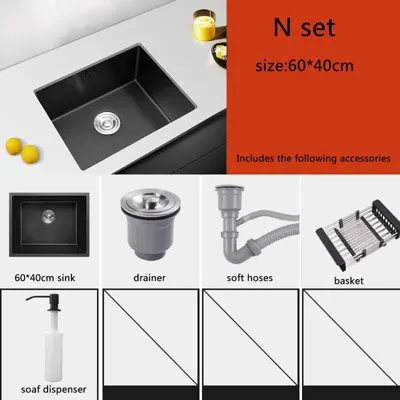 RVS Keukenwastafel met Kraan - Onderbouw | Enkele Kom | Rechthoekig | 2 Gaten | Geborstelde Afwerking