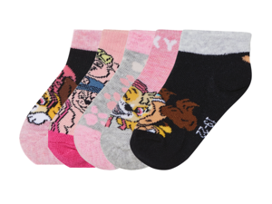 5 Paar kinder sokken Paw Patrol of Hello Kitty (roze/grijs/marineblauw/roze, 27-30)