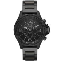 Horlogeband Armani Exchange AX1520 Staal Zwart 22mm