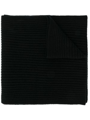 N.Peal écharpe en maille nervurée - Noir