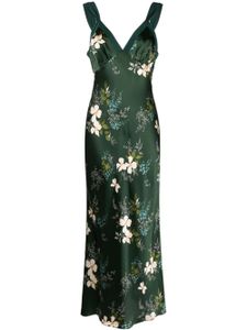 Reformation robe en soie Neola à fleurs imprimées - Vert