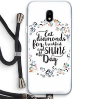 Diamonds: Samsung Galaxy J3 (2017) Transparant Hoesje met koord