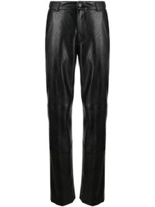 There Was One pantalon de tailleur en cuir artificiel - Noir