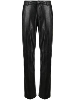 There Was One pantalon de tailleur en cuir artificiel - Noir