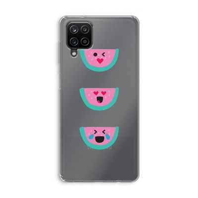 Smiley watermeloen: Samsung Galaxy A12 Transparant Hoesje