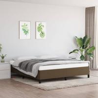 Bedframe zonder matras stof donkerbruin 180x200 cm
