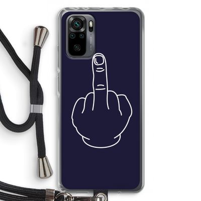 F**k U: Xiaomi Redmi Note 10 Pro Transparant Hoesje met koord