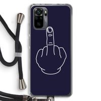 F**k U: Xiaomi Redmi Note 10 Pro Transparant Hoesje met koord