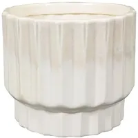 TS Collection bloempot faye keramiek 17x15cm off white