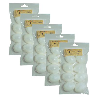 Creative Company eieren - 40x stuks - wit - kunststof - 6 cm - decoraties - DIY Creative Company eieren - 40x stuks - wit - kunststof - 6 cm - decoraties - DIY