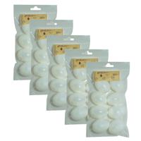 Creative Company eieren - 40x stuks - wit - kunststof - 6 cm - decoraties - DIY