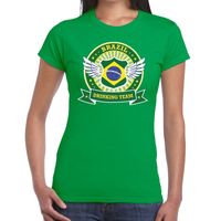 Groen Brazil drinking team t-shirt dames - thumbnail