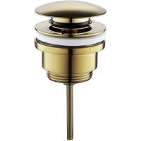 Wiesbaden Caral Clickwaste Afvoerplug 5/4" Geborsteld Messing