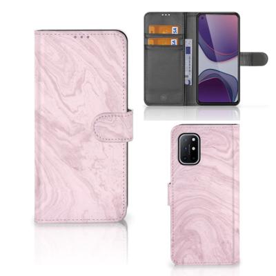 OnePlus 8T | Bookcase | Marble Pink - Origineel Cadeau Vriendin