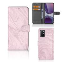 OnePlus 8T | Bookcase | Marble Pink - Origineel Cadeau Vriendin