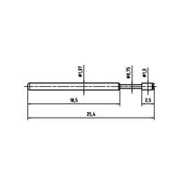 PTR Hartmann 1015-C-0.7N-AU-1.3C Precisietestpen met veercontact - thumbnail