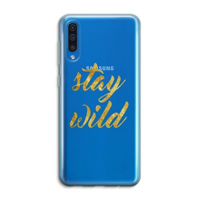 Stay wild: Samsung Galaxy A50 Transparant Hoesje