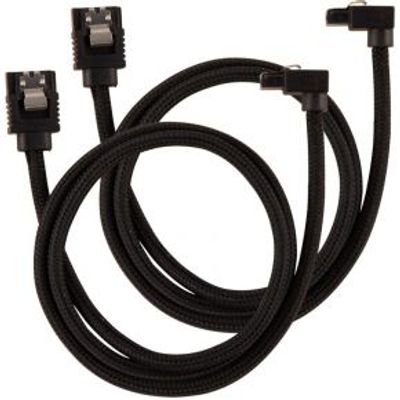 Corsair CC-8900282 SATA-kabel 2 stuks 0,6m, haaks, Zwart