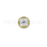 Balletje 1.6 mm 5 mm goud kleur kristal