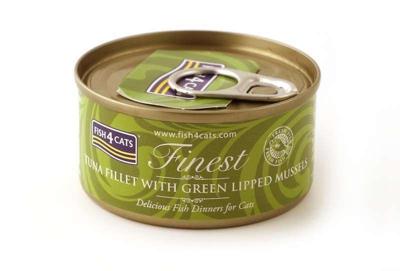 FISH4CATS Tuna fillet with green lipped mussel - nat kattenvoer - 70g
