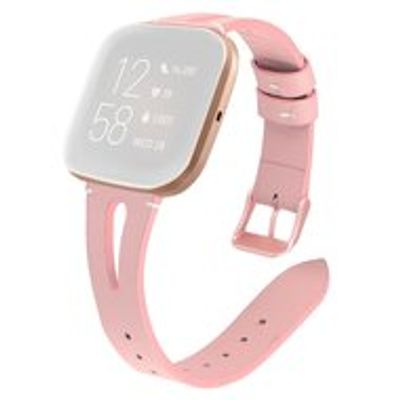 Fitbit Versa 1 / 2 & Lite bandje TPU leer - Roze