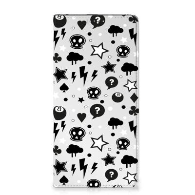 Mobiel BookCase Samsung Galaxy A14 5G Silver Punk Mobiel BookCase Samsung Galaxy A14 5G Silver Punk