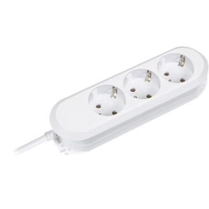 Bachmann 3x Schuko H05VV-F 3G 1.50mm² 16A/3680W 5m power uitbreiding 3 AC-uitgang(en) Wit