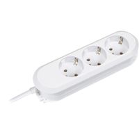 Bachmann 3x Schuko H05VV-F 3G 1.50mm² 16A/3680W 5m power uitbreiding 3 AC-uitgang(en) Wit - thumbnail