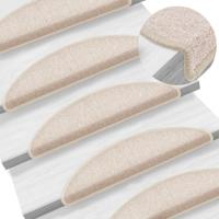 VidaXL 15 st trapmatten 56x17x3 cm taupe