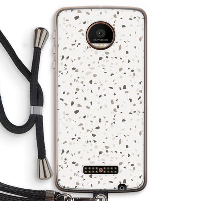 Terrazzo N°14: Motorola Moto Z Force Transparant Hoesje met koord