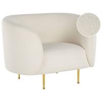 Beliani - LOEN - Fauteuil - Wit - Polyester - thumbnail