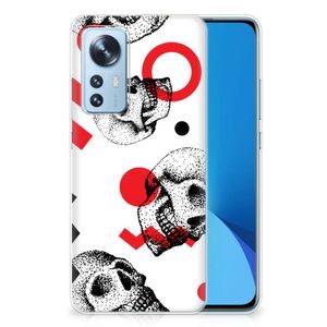 Silicone Back Case Xiaomi 12 | 12X Skull Red