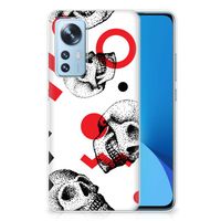 Silicone Back Case Xiaomi 12 | 12X Skull Red - thumbnail