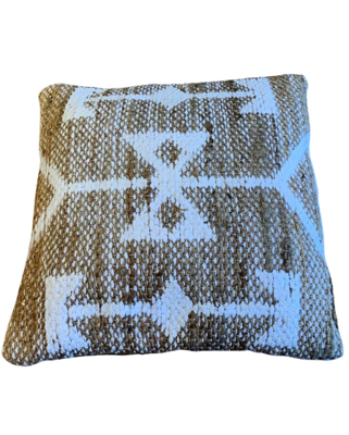 Kussen natural chenille jute 50x50