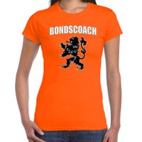 Bondscoach met leeuw oranje t-shirt Holland / Nederland supporter EK/ WK voor dames XL  - - thumbnail