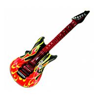 Opblaasbare gitaar met vlammen 100 cm   -