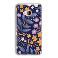 Flowers with blue leaves: HTC U Play Transparant Hoesje