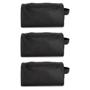 3x stuks zwarte schoenentas/reistas 11 liter 35 x 17 x 19 cm