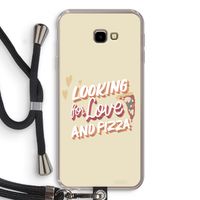 Pizza is the answer: Samsung Galaxy J4 Plus Transparant Hoesje met koord